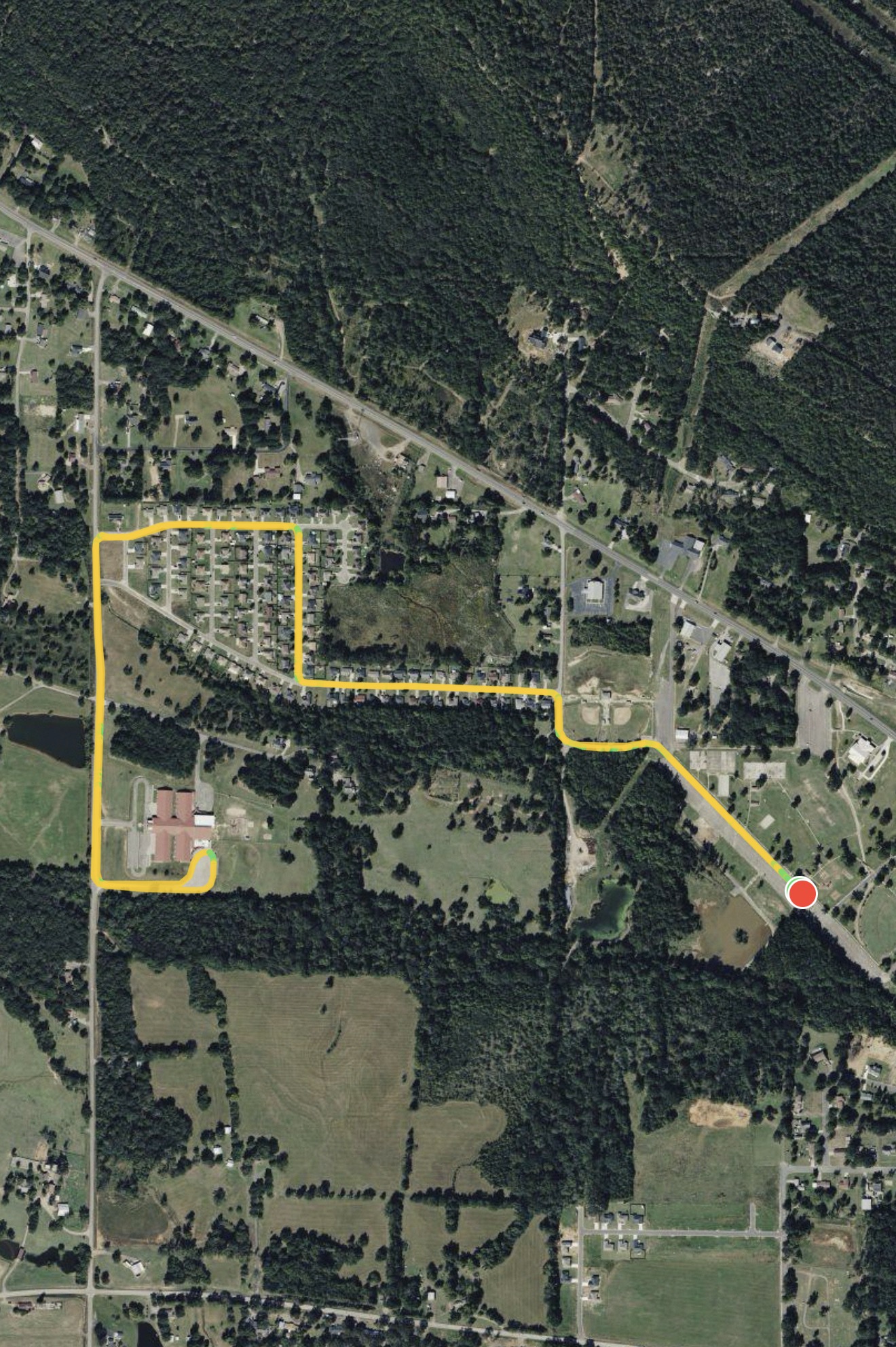 Course map for Charity Run