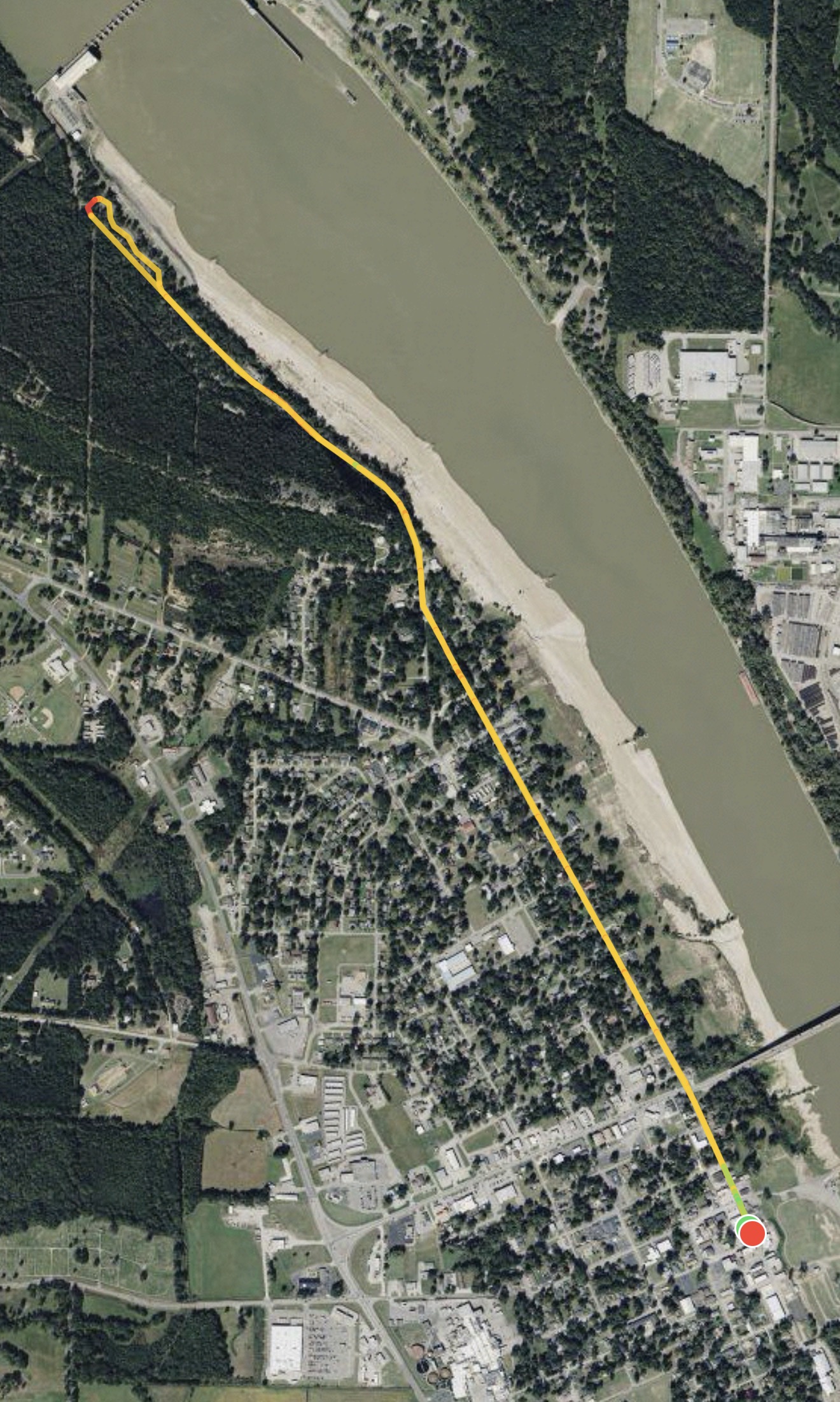 Course map for Yell Fest 4-Miler
